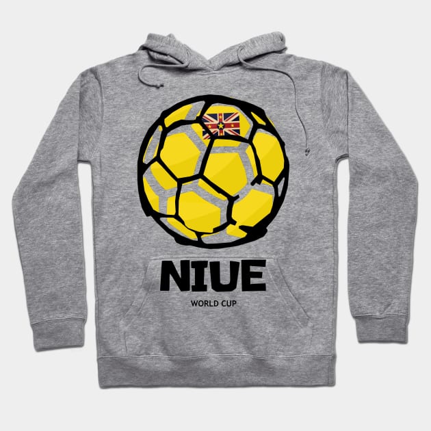 Niue Football Country Flag Hoodie by KewaleeTee